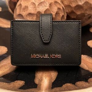 Michael Kors Elegant Black accordion style Card / ID Holder